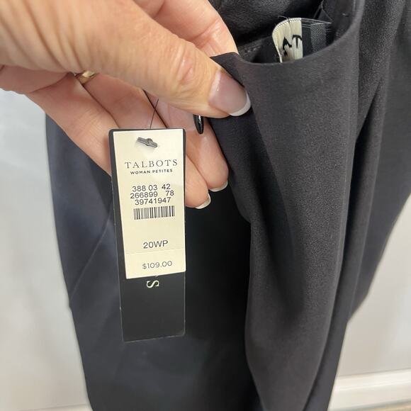 Talbots Skirt Plus size 20W Pet Classic Black Wool Straight Knee Stretch Career - Picture 7 of 10